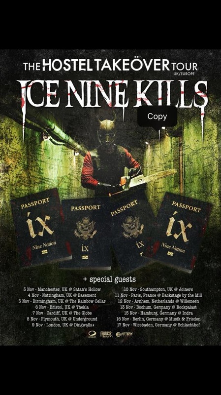 ice nine kills uk tour tickets